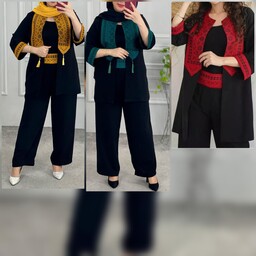  کت و شلوار سنتی ست دو تکه جنس ابروبادی فری سایز از 36تا 46  در رنگهای زیبا ( ارسال رایگان)