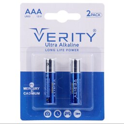 باتری دوتایی نیم قلمی Verity Ultra Alkaline LR03 1.5V AAA