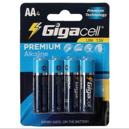 باتری چهارتایی قلمی Gigacell Premium Alkaline LR6 1.5V AA