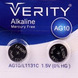 باتری سکه ای Verity Alkaline AG10 