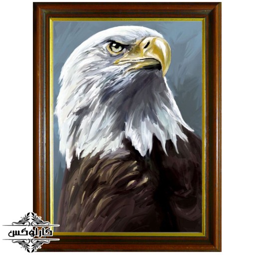 تابلو نقاشی عقاب با رنگ روغن روی بوم