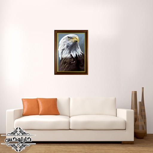 تابلو نقاشی عقاب با رنگ روغن روی بوم