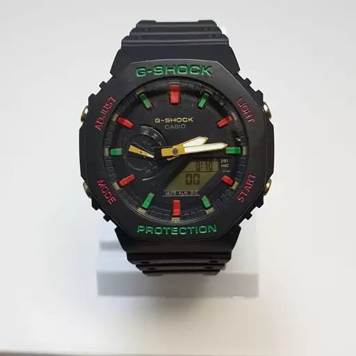 ساعت مچی مردانه کاسیو جیشاک عقربه ها سبز و قرمز Casio G-shock