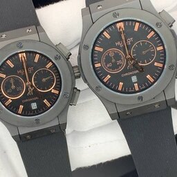 ساعت مچی ست مردانه و زنانه هابلوت بند رابر. بدنه استیل HUBLOT 