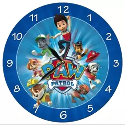 ساعت دیواری کودک مدل 1370 طرح سگ های نگهبان Paw Patrol سایز 30 سانتیمتر