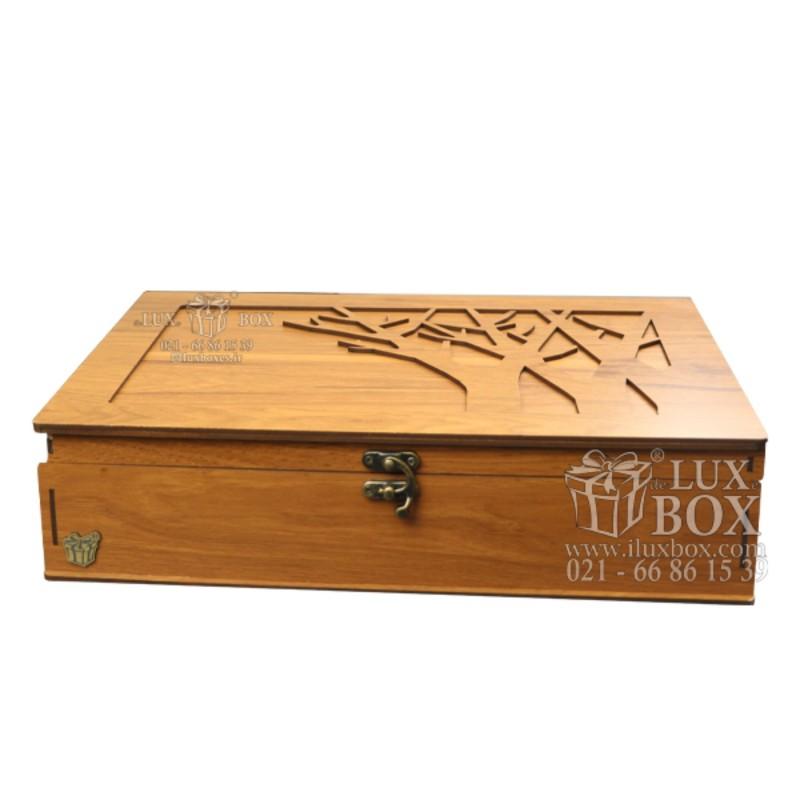 جعبه دمنوش   جعبه پذیرایی  چوبی لوکس باکس کد LB10