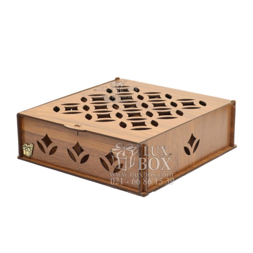 جعبه دمنوش جعبه پذیرایی جعبه چوبی لوکس باکس کد LB030