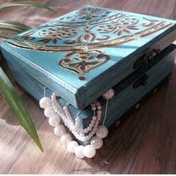 جعبه چوبی پتینه  کهنه کاری شده طراحی شده با دست و رنگ ثابت قابل تمیز کردن با دستمال مرطوب