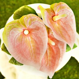 گل اسپاتی مصنوعی با گلدان سفالی پتینه کاری شده