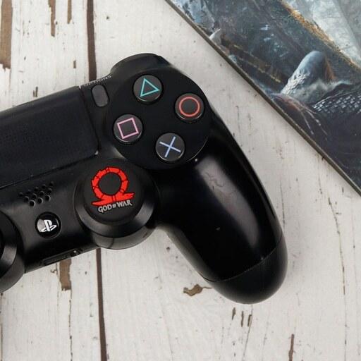 روکش آنالوگ دسته بازی 2تایی PS4-XBOX طرح God Of War قرمز