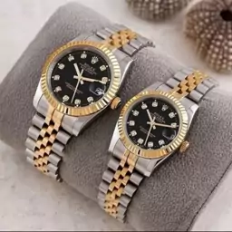 ساعت ست زنانه مردانه رولکس Rolex صفحه مشکی 