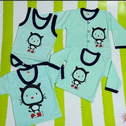 لباس نوزاد و بچگانه سرویس باز گربه سبز