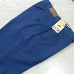 شلوار پارچه ای آبی کاربنی مردانه با دوخت و پارچه عالی سایز 40 ایرانی 