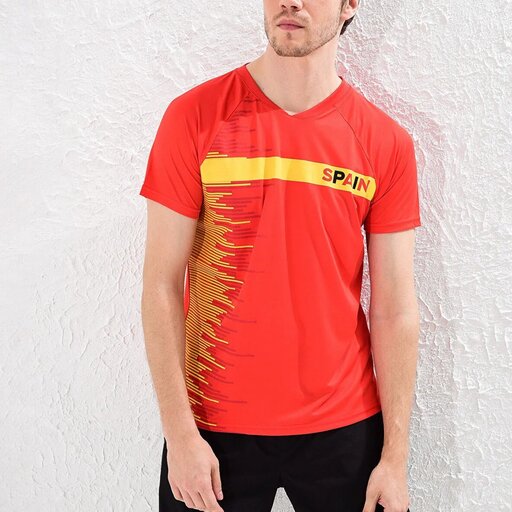 تی شرت ورزشی مردانه مدل هواداری اسپانیا spain برند السی وایکیکی  lcwaikiki  سایز  L 