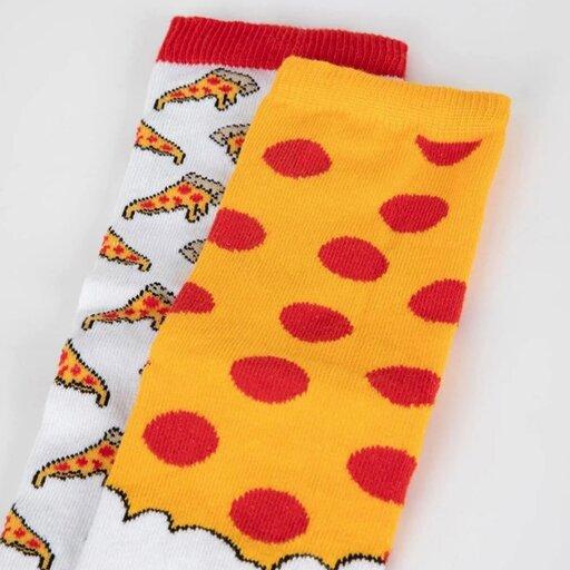 جوراب زنانه طرح پیتزا بسته دو عددی برند دفکتو defacto فری سایز 36-40