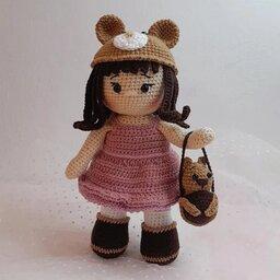 عروسک دختر کلاه خرسی
