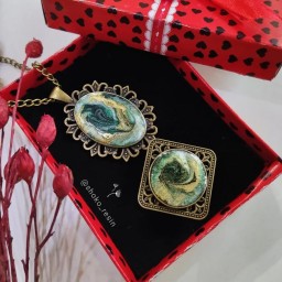 گردنبند و انگشتر طرح سما