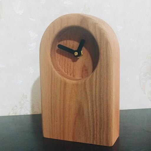 ساعت رومیزی چوبی (کاملا دست ساز با موتور آرامگرد)