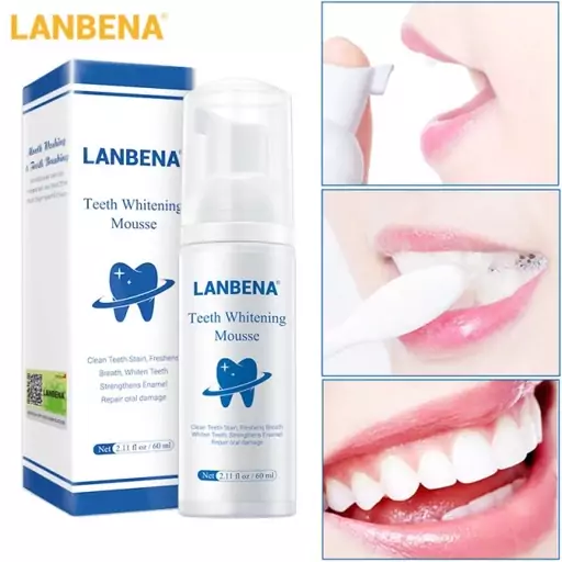 lanbena teeth whitening mousse how to use