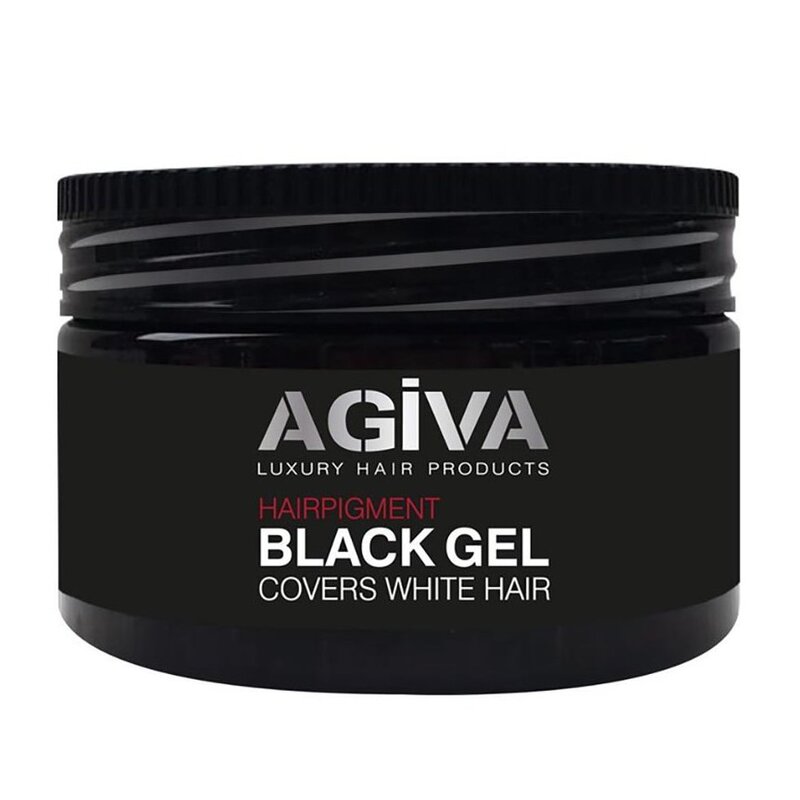 ژل موی سیاه آگیوا پوشاننده مو های سفید Agiva Black Gel ژل موی سیاه