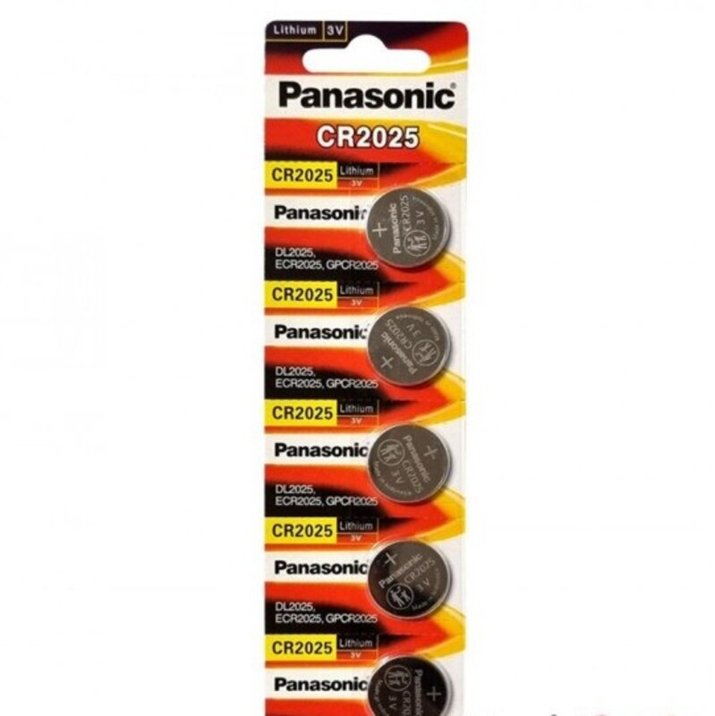 باتری سکه ای Panasonic مدل CR2025 (کارتی 5 تایی)
