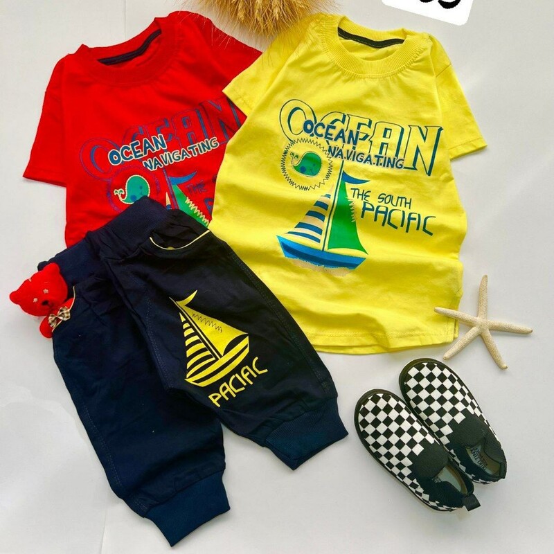 لباس بچهگانه ست کوتاه قایق بادی پنبه سوپر درجه 1 
 سایز 40 و 45 و 50 
رنگ قرمز و زرد و طوسی و سبز و  
گلبهی