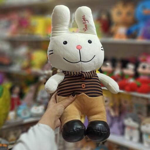 عروسک نانو پولیشی اورجینال خرگوش پاچرمی 45 سانت عروسک خرگوش عروسک خرگوش پولیشی 
