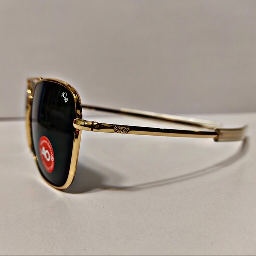 عینک خلبانی امریکن اپتیک فریم طلایی سایز 54 شیشه سنگ (رنگبندی انتخابی) American optical ao usa