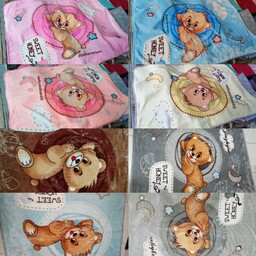 پتو نوزادی تا 6سال خارجی طرح خرس خوابیده در 8 رنگ 