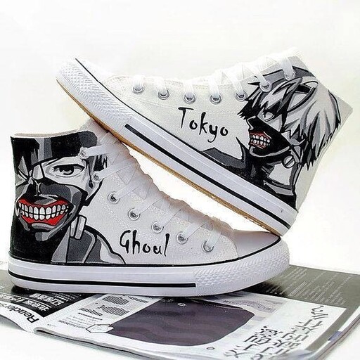 نقاشی روی کفش طرح انیمه توکیو غول (قبل از سفارش موجودی  بگیرید)