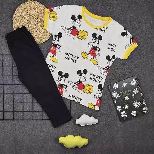 تیشرت شلوارک دخترانه Mickey Mouse