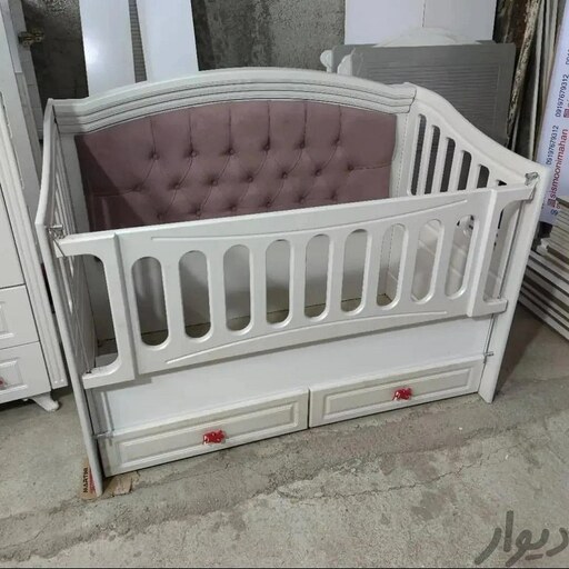 سرویس خواب نوزاد و کمد بچه و کمد کودک کرال دار با تخت کاناپه لمسه خور