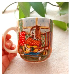 لیوان و ماگ سرامیکی نقاشی شده و پخته شده در کوره با لعاب بدون سرب و مصرفی و قابل شستشو