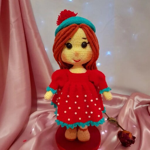 عروسک بافتنی دختر مانا خیلی جیگر مخصوص هدیه ارسال رایگان
