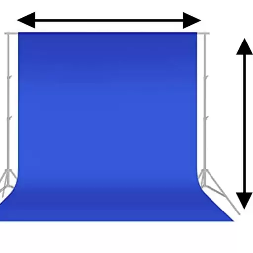پرده آبی سایز  2 متر(عرض) در 2 متر(ارتفاع)متر  (فون عکاسی)