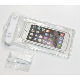 کیف ضد آب موبایل - سایز 6.5 اینچ - رنگ سفید - کاور ضد آب گوشی تلفن همراه 