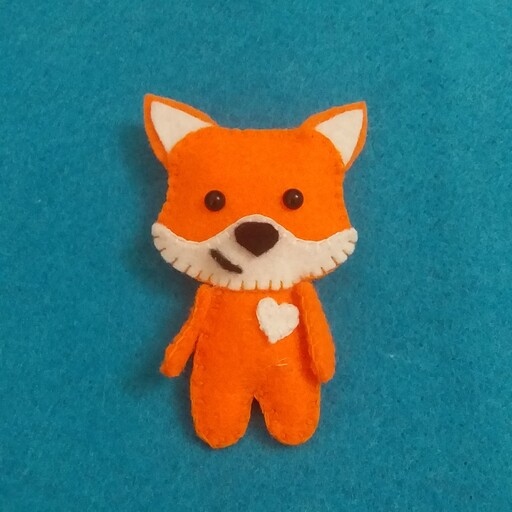 عروسک نمدی روباه  مناسب برای کودکان در  اندازه 8 سانت و رنگ های مختلف   