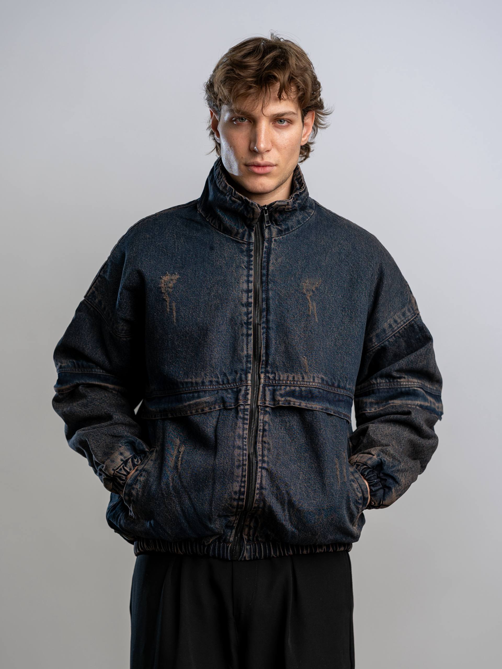 Padded denim jacket