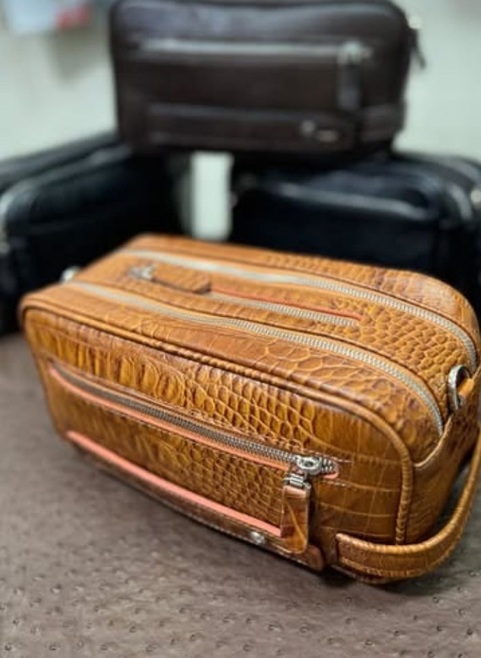 Men's leather shoe bag/handbag