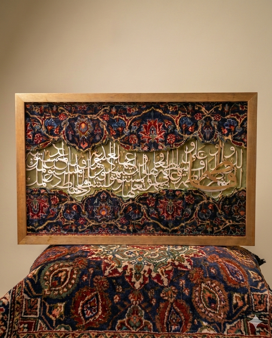 لوحة سجاد كاليكرافي (صلاة فاطمية)