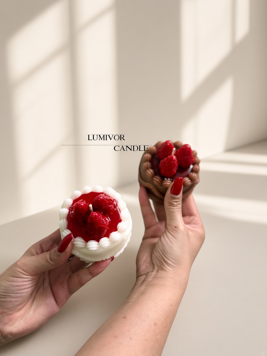 Strawberry Cake Candle