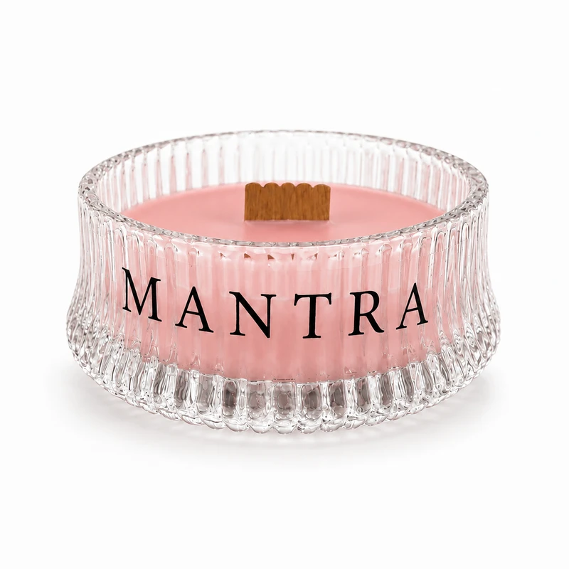 Scented candle with forest fragrance, boxed, classic glass model