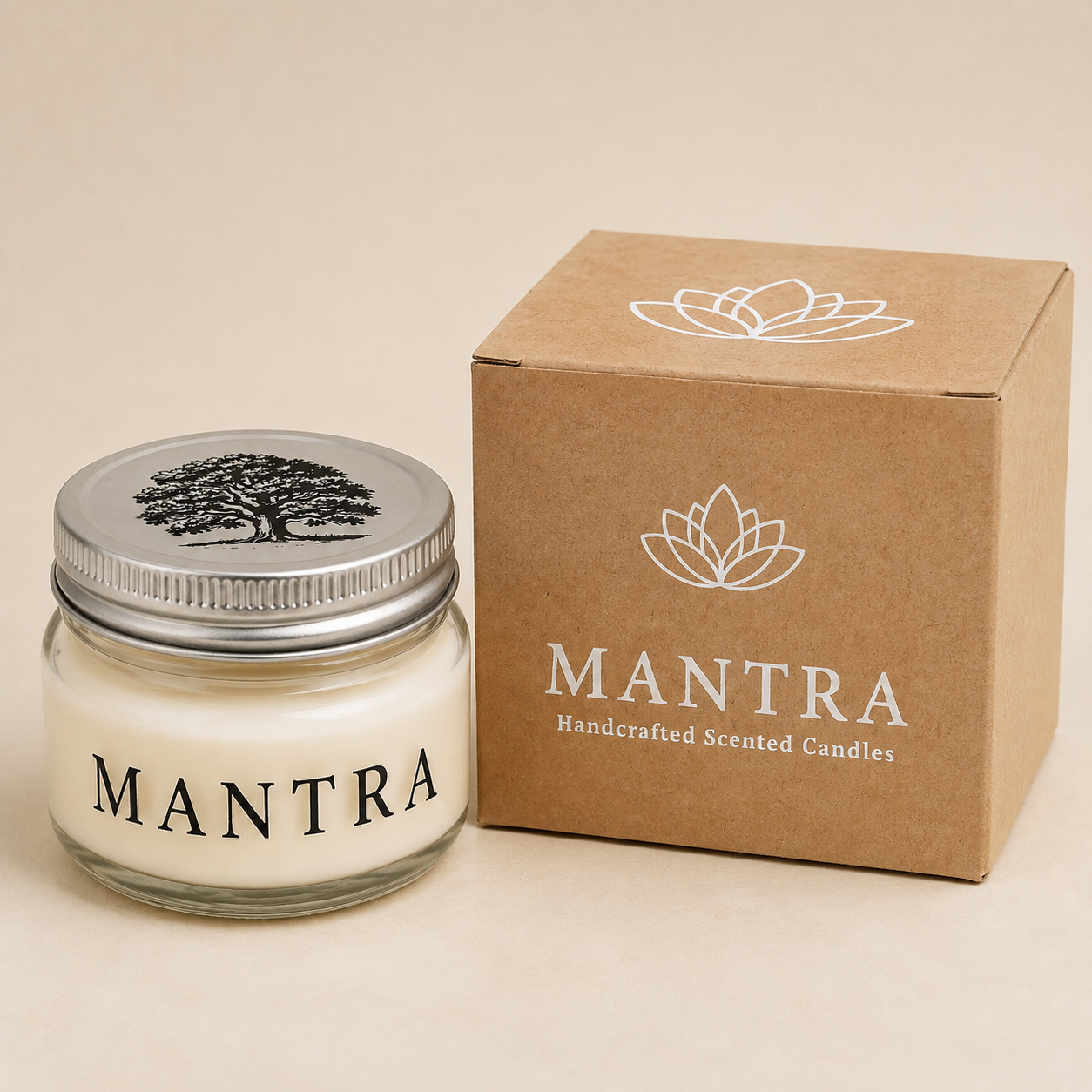 Jar-model boxed scented candle with forest fragrance