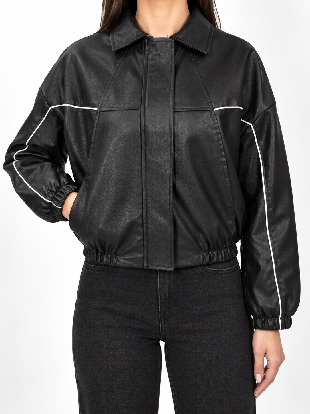 Women's sport leather jacket, code 12