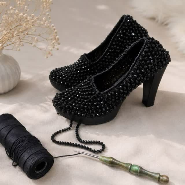 Jeweled Heel Shoes