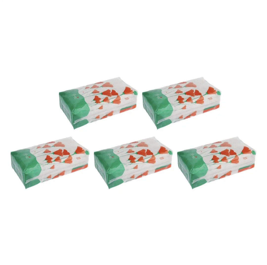 Peony 100-sheet 2-ply tissue paper, pack of 5