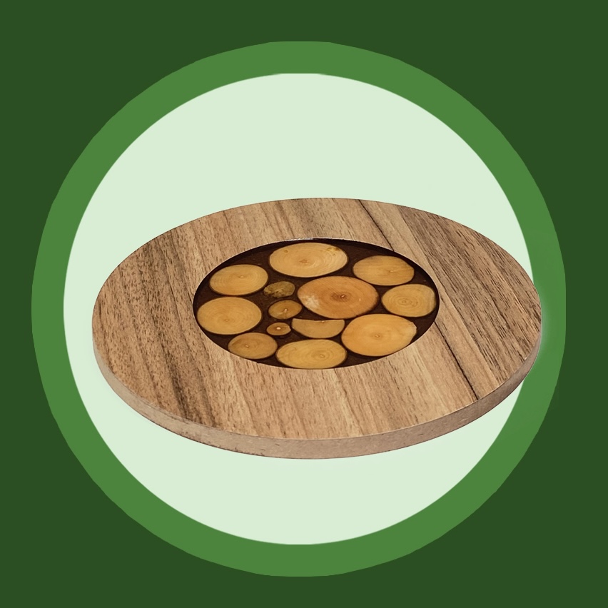 Resin serving tray