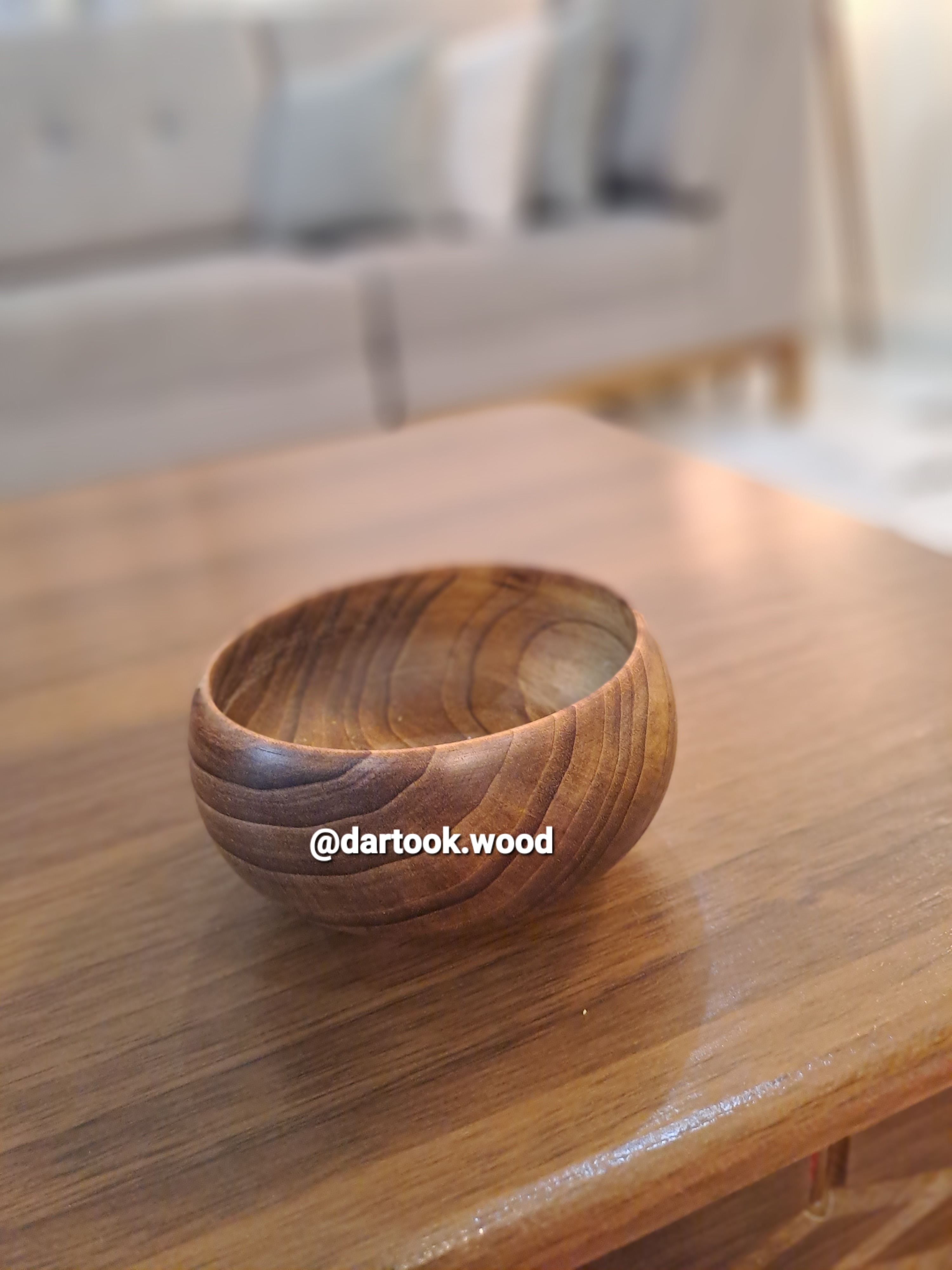 کاسه چوبی خمره‌ای قطر ۱۰–چوب گردو با ظاهری اصیل(جعبه ۵۰ عددی)