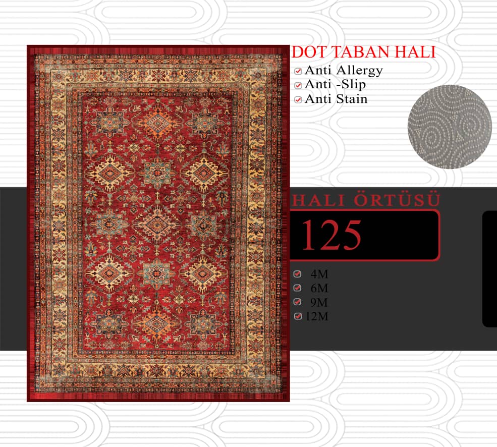 فرشینه 6 متری ترمز دار 200*300 سانت کد 125 (ضد لک)