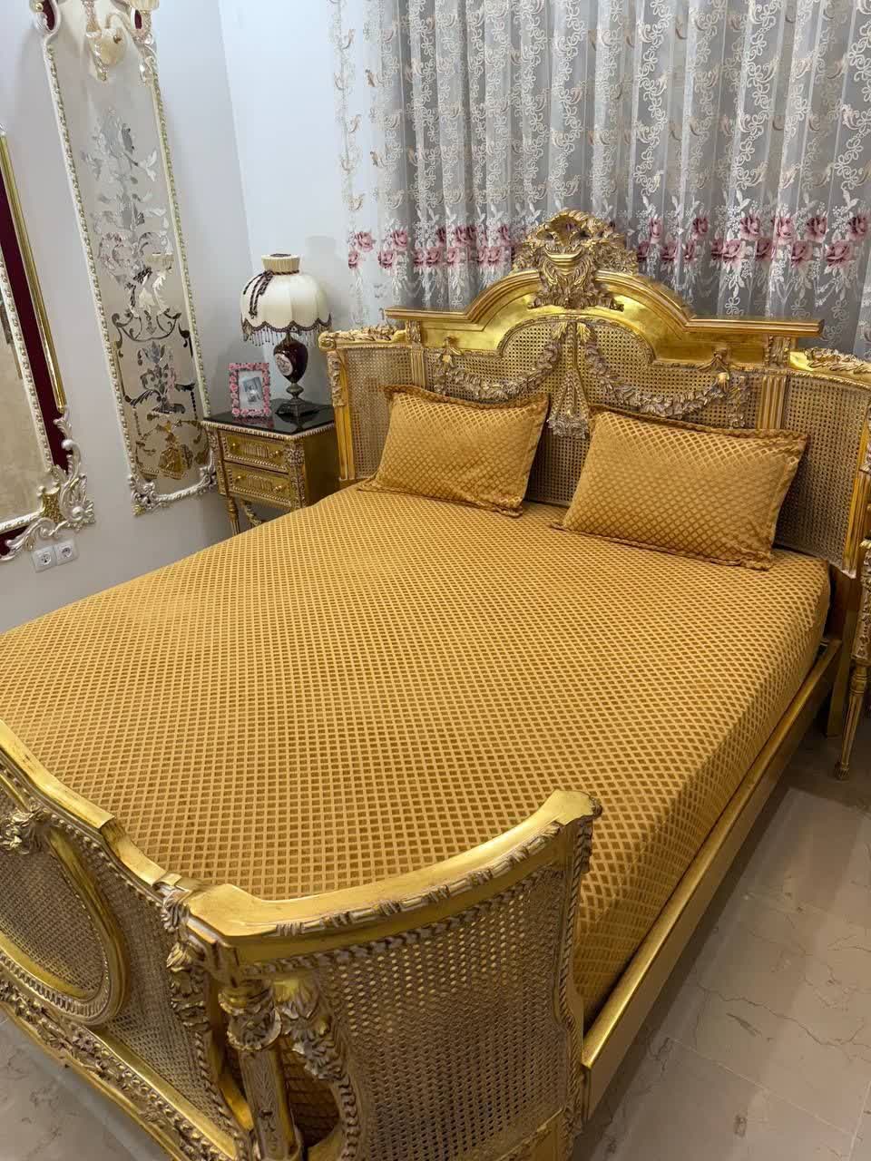 کاور تشک مخمل شاین کشدار دونفره سایز 160 با کیفیت عالی